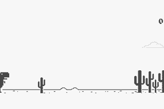 Playing chrome’s dino game by physically jumping and crouching
