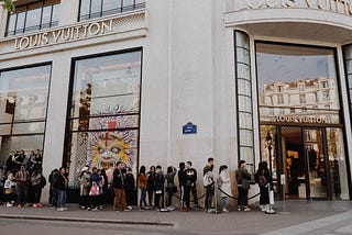 people in line at a store