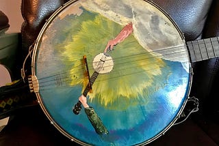 Dad’s banjo.