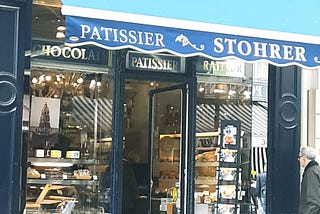 Store Front of Stohrer the oldest bakery in Paris
