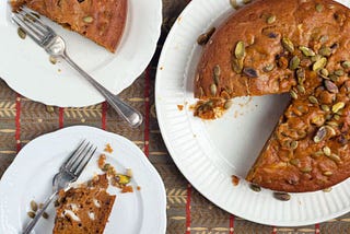 Pumpkin Spice Cake with Mascarpone