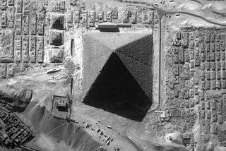 In the correct light, the Great Pyramid at Giza clearly has eight sides.