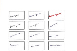 Detecting the signature from the rectangular box