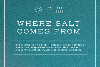 Where Salt Comes From