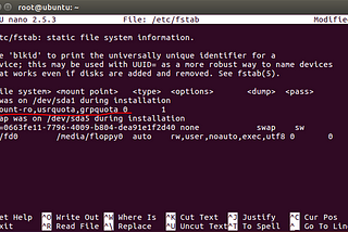 Create quota In Ubuntu Desktop 16.04