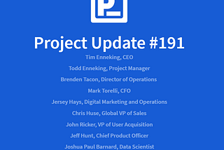 Project Update #191 — May 1st, 2025