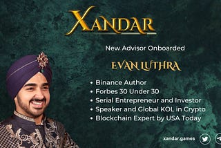 Meet Evan Luthra — first addition of Xandar’s Board of Advisors