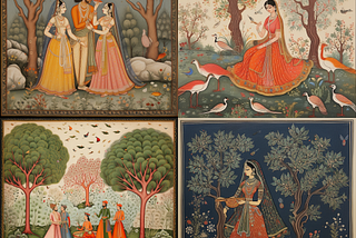 Indian painting style with Midjourney