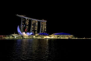Night view of Marina Bay Sands