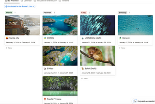 2024 Philippines Itinerary in Notion — How to organize everything?