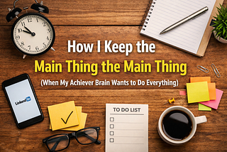 How I Keep the Main Thing the Main Thing (When My Achiever Brain Wants to Do Everything)