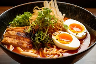 a bowl of Nagoya Ramen showcasing its rich broth thick noodles and traditional toppings