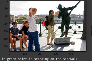 Image Captioning using LSTM with Flickr data