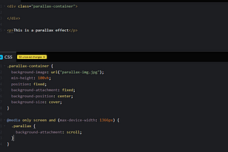 Parallax Scroll Effect Using CSS