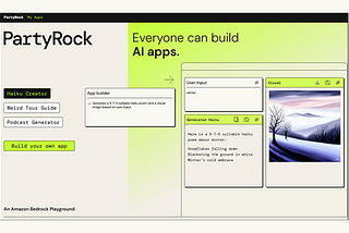 Build your own Generative AI app in minutes with AWS PartyRock