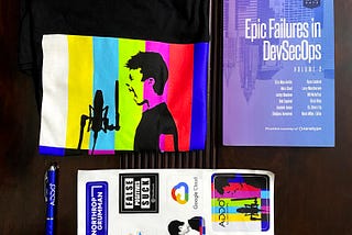 Swag sent to us by the organisers of AllDayDevOps 2020