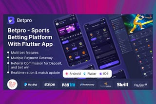 Betpro — Sports Betting Platform PHP Laravel Admin Panel With Flutter App ios and android