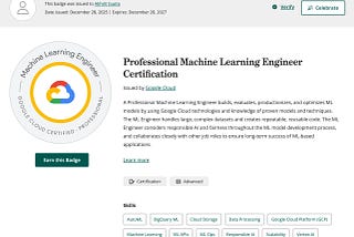 Google Cloud Platform — Professional Machine Learning Engineer