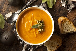 Curried Sweet Potato Soup from The LuckyBolt Kitchen