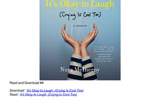 ⚡Read✔[PDF] It’s Okay to Laugh: (Crying Is Cool Too)