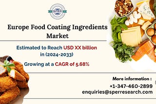 Europe Food Coating Market Share, Upcoming Trends, Growth Drivers, Business Challenges, Top Key…