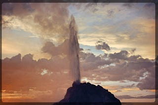 Geyser in the Yellowstone National Park, photo around 2016