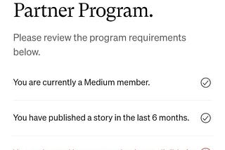 Still Ineligible For Medium’s Partner Program