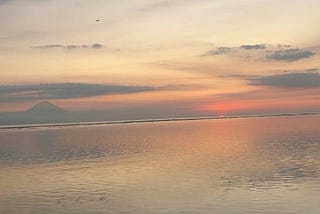 A beautiful sunset picture at one of the peaceful beaches at Gilli Island-Balli