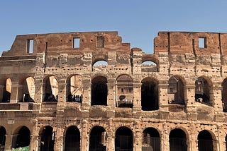 A shot of the Colisseum in Rome, photo by the Author.