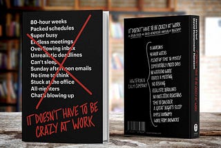 Our new book “It Doesn’t Have to Be Crazy at Work” is out!