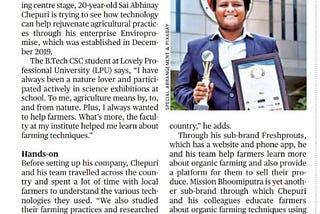 LPU Student incepts AI Revolution in Agriculture