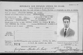 “I emigrated to Brazil to escape the colonial war”