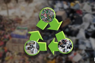 This image show recycling process
