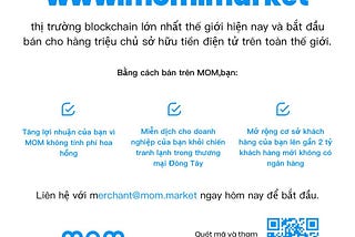 Khởi chạy cửa hàng buôn bán của bạn trên Blockchain tại MOM.market