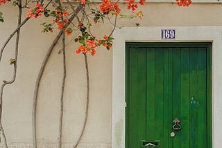 The safe house and the door.