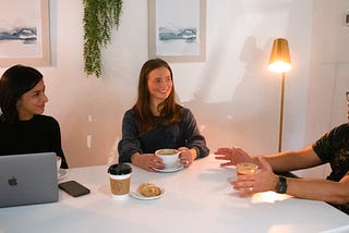 Photo (from left to right) of Interviewer Martina Kaura and Interviewees Kennedy Barner and James McGreggor.