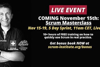 Invitation To SkillFront 5 Day Sprint, SkillFront Scrum Masterclass Live