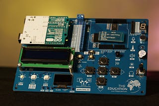 Building LCD-Car-Game using TME Education Arduino board