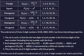 Project Euler problems : 61–70