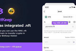 6,300,000+ BitKeep Wallet users can now use the NNS .nft domain to transfer crypto