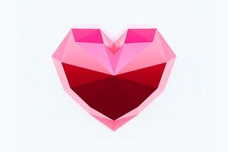 Cover image with a pink crystal heart