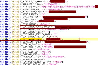 Contentful Access Token Disclosure in Android APK