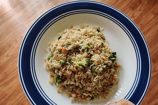Eggs and vegetable fried rice