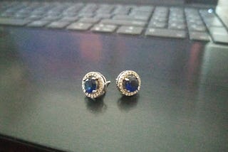 Blue sapphire earrings