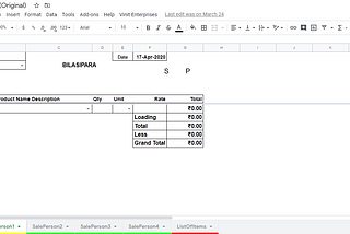 Using Google Sheets to create a simple Sales Invoicing/Billing system for your small business