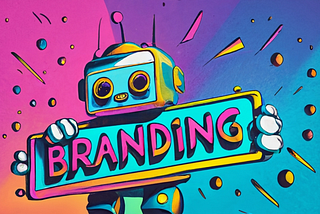 AI-Generated Image of a cute robot holding a board with “Branding” written on it (generated by the author using Ideogram.AI)