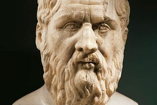 photo of a bust of Plato