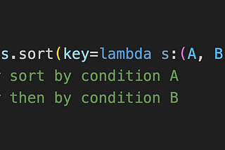 Sorting Lists By (Condition A, Condition B) In Python