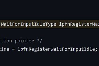 Shellcode execution using RegisterWaitForInputIdle.