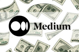 Medium logo with Money in the background